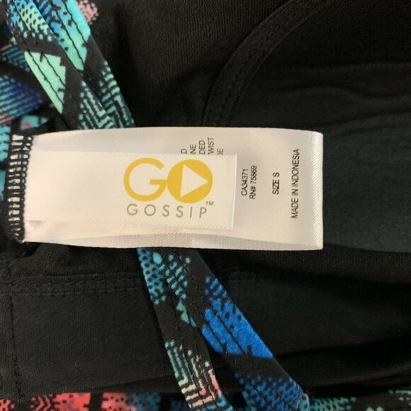 Go by Gossip Womens Multicolor Geometric Print Tankini Swim Top - Picture 3 of 3